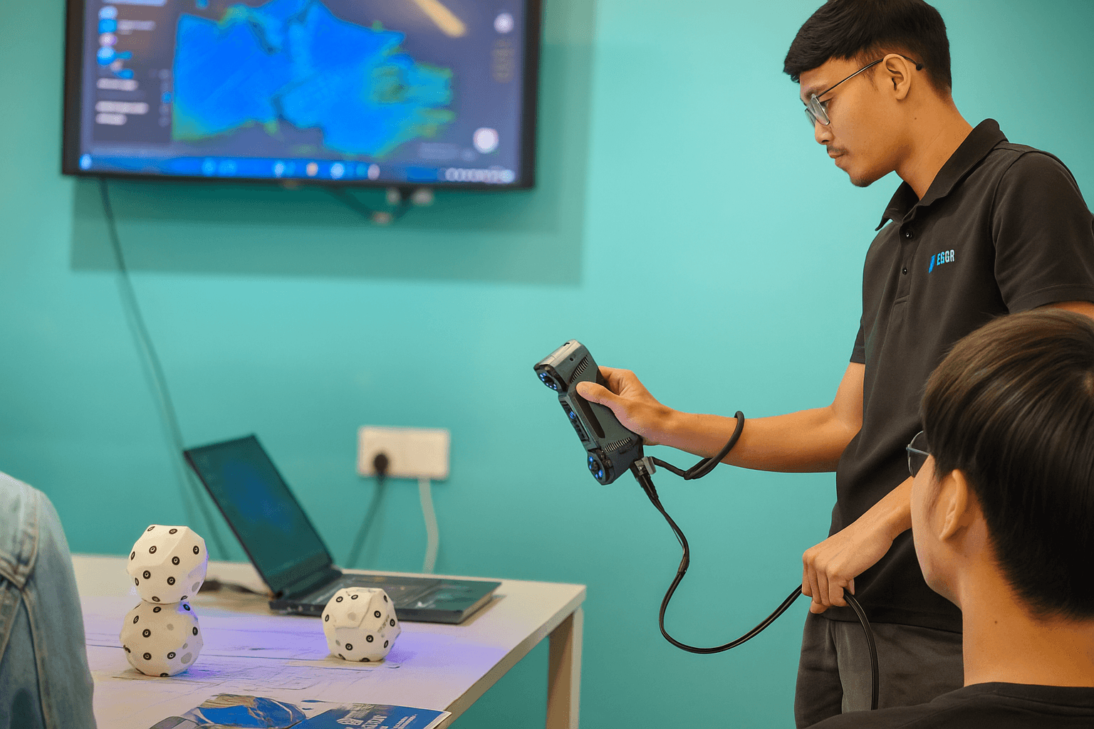 girl using 3d printer to print klcc